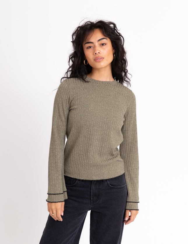 TILTIL Marie Longsleeve Moss Green Cuff Detail - Things I Like Things I Love