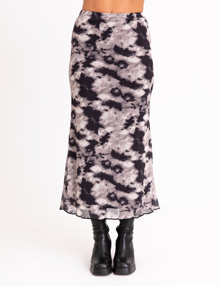 TILTIL Marijn Skirt Mesh Black Stone Print - Things I Like Things I Love