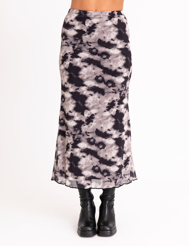 TILTIL Marijn Skirt Mesh Black Stone Print - Things I Like Things I Love