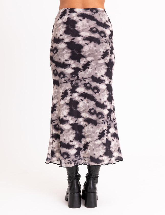 TILTIL Marijn Skirt Mesh Black Stone Print - Things I Like Things I Love