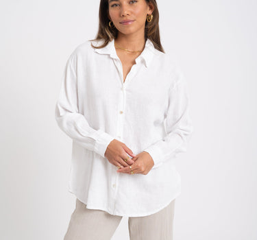 TILTIL Mia Blouse Linen White One Size - Things I Like Things I Love