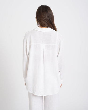 TILTIL Mia Blouse Linen White One Size - Things I Like Things I Love