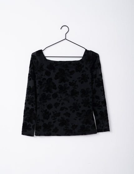 TILTIL Mikey Mesh Flower Longsleeve Black - Things I Like Things I Love