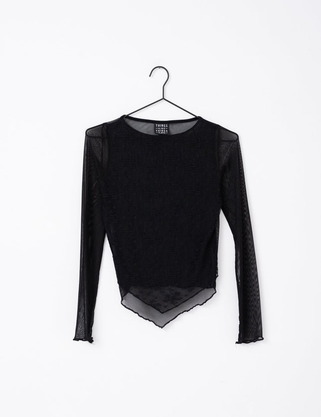 TILTIL Mila Mesh Lace Flower Longsleeve - Things I Like Things I Love