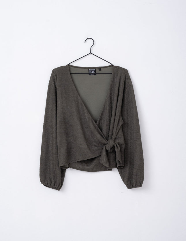 TILTIL Mila Wrap Top Army Green - Things I Like Things I Love