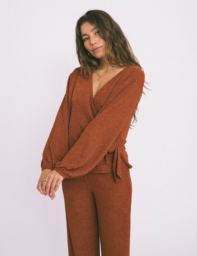 TILTIL Mila Wrap Top Chutney Rust - Things I Like Things I Love