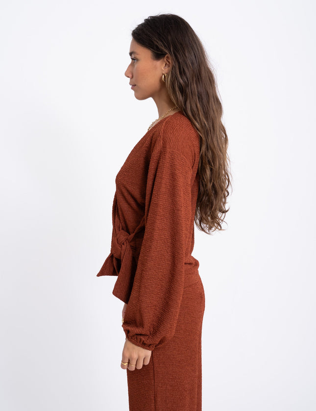 TILTIL Mila Wrap Top Chutney Rust - Things I Like Things I Love