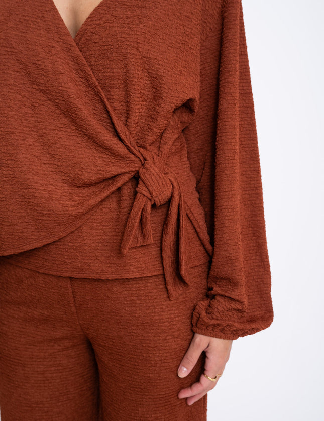 TILTIL Mila Wrap Top Chutney Rust - Things I Like Things I Love