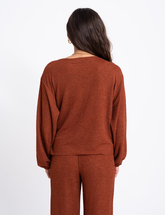 TILTIL Mila Wrap Top Chutney Rust - Things I Like Things I Love