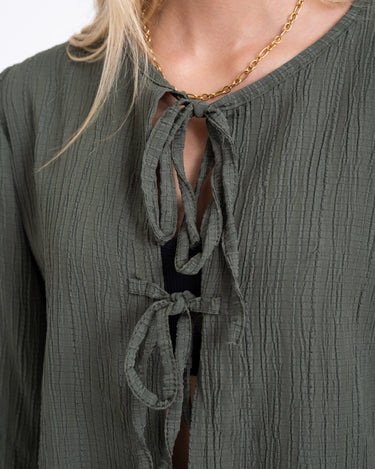 TILTIL Miriam Blouse Tie Army - Things I Like Things I Love