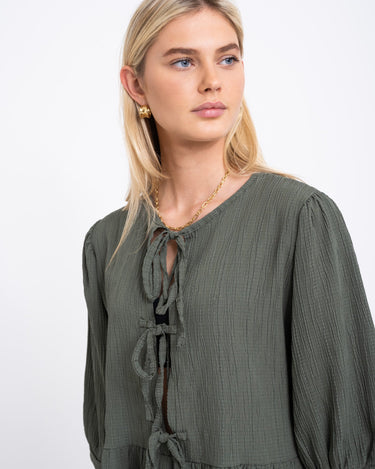 TILTIL Miriam Blouse Tie Army - Things I Like Things I Love