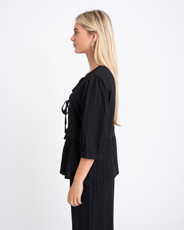 TILTIL Miriam Blouse Tie Black - Things I Like Things I Love