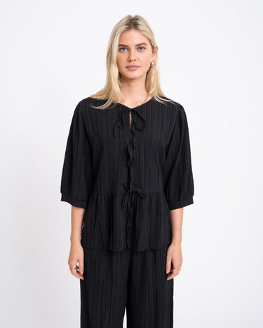 TILTIL Miriam Blouse Tie Black - Things I Like Things I Love