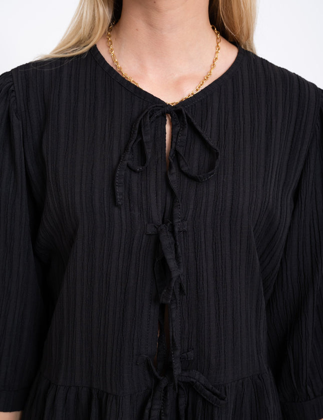 TILTIL Miriam Blouse Tie Black - Things I Like Things I Love