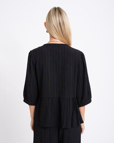 TILTIL Miriam Blouse Tie Black - Things I Like Things I Love