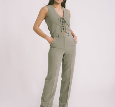 TILTIL Misha Pants Grey Green - Things I Like Things I Love