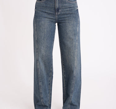 TILTIL Missy Blue Green Wash Relaxed Seam Jeans - Things I Like Things I Love