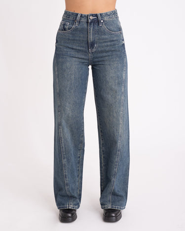 TILTIL Missy Blue Green Wash Relaxed Seam Jeans - Things I Like Things I Love