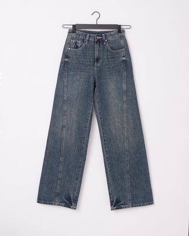 TILTIL Missy Blue Green Wash Relaxed Seam Jeans - Things I Like Things I Love