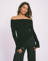 TILTIL Moggy Off Shoulder Schwarz Einheitsgröße