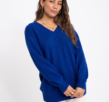 TILTIL Mommo V - neck Knit Cobalt - Things I Like Things I Love