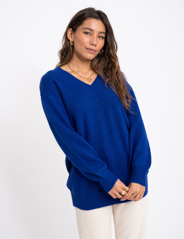 TILTIL Mommo V - neck Knit Cobalt - Things I Like Things I Love