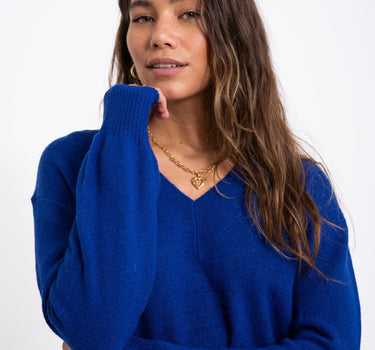 TILTIL Mommo V - neck Knit Cobalt - Things I Like Things I Love