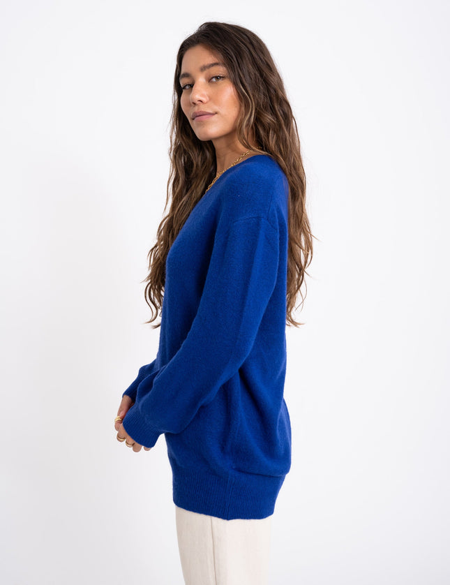 TILTIL Mommo V - neck Knit Cobalt - Things I Like Things I Love