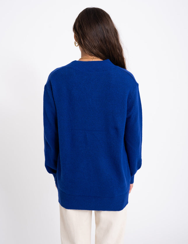 TILTIL Mommo V - neck Knit Cobalt - Things I Like Things I Love