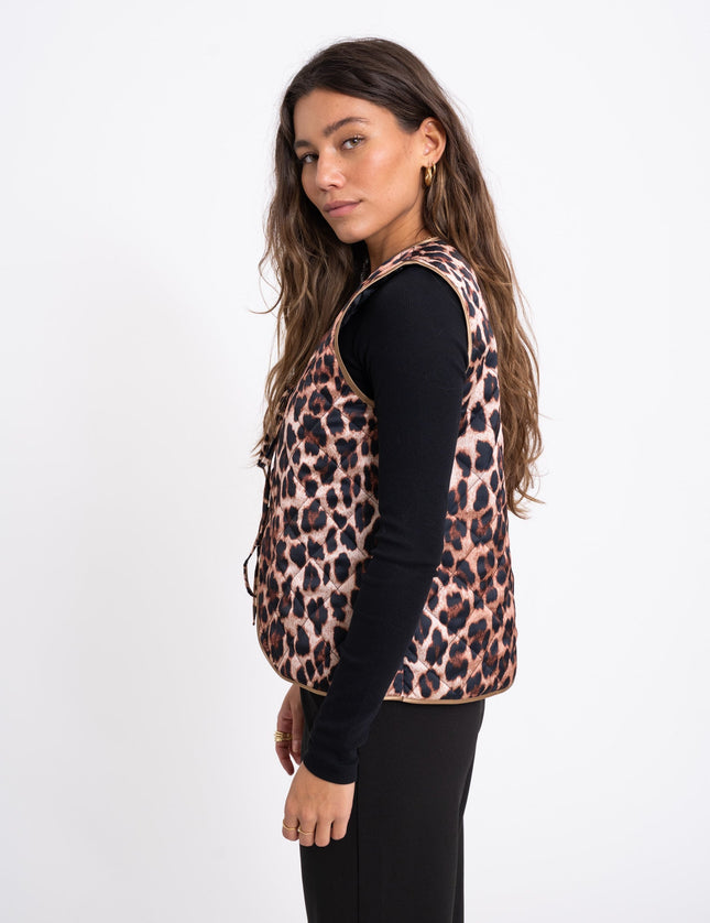 TILTIL Mona Gilet Leopard Brown - Things I Like Things I Love