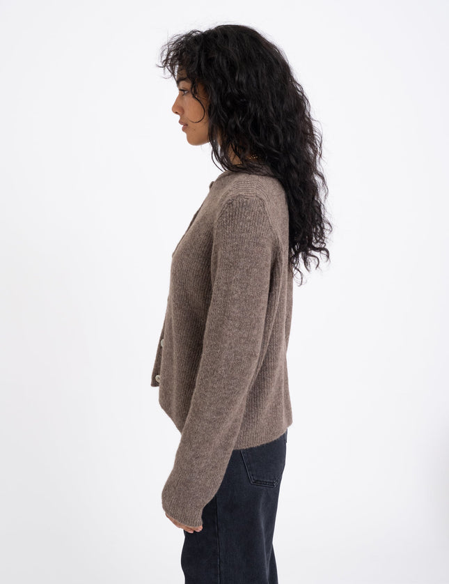 TILTIL Monica Cardigan Melange Brown One Size - Things I Like Things I Love