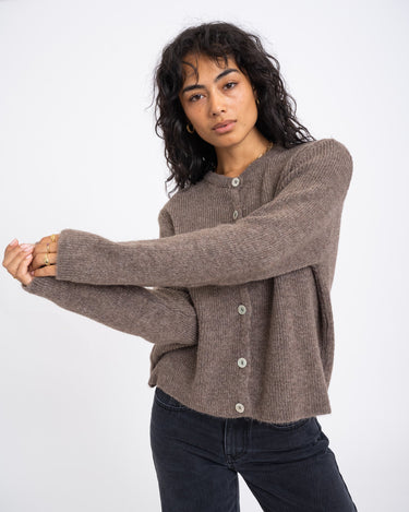 TILTIL Monica Cardigan Melange Brown One Size - Things I Like Things I Love