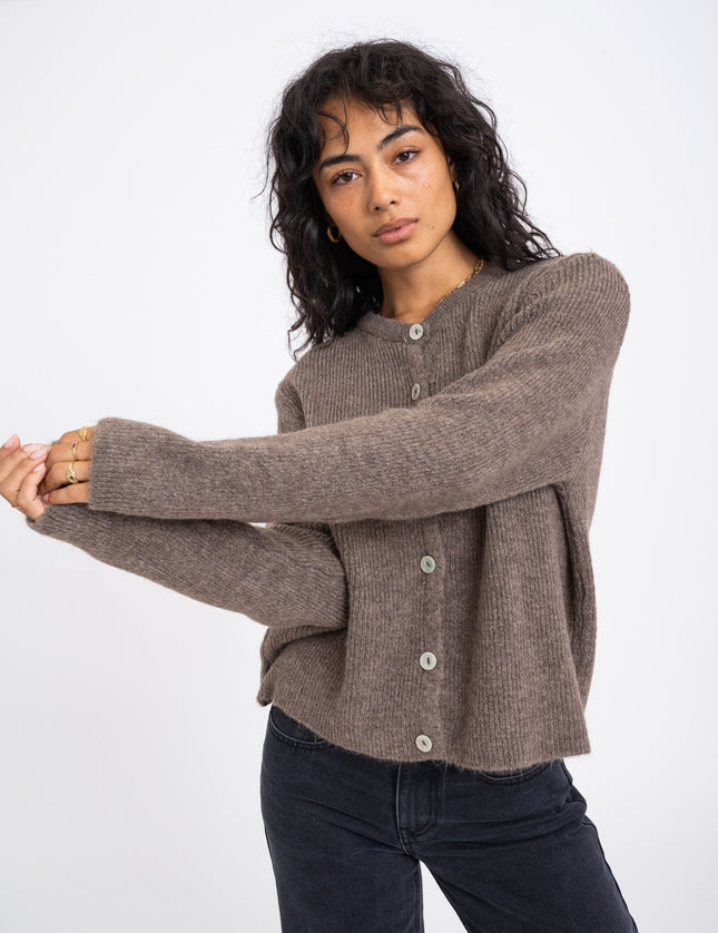 TILTIL Monica Cardigan Melange Brown One Size - Things I Like Things I Love