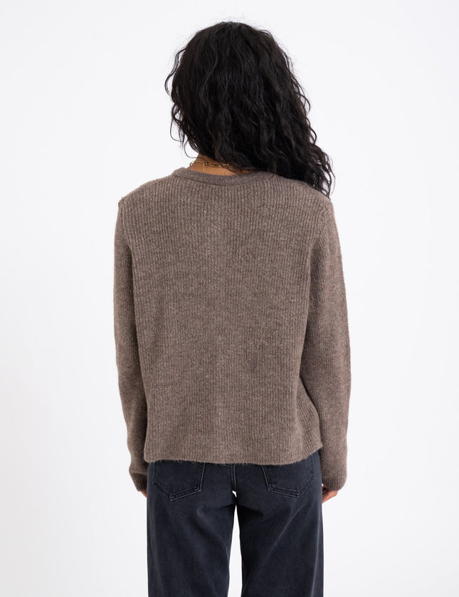 TILTIL Monica Cardigan Melange Brown One Size - Things I Like Things I Love