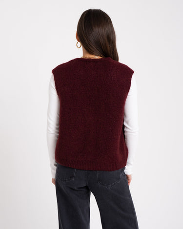 TILTIL Monica Gilet Burgundy One Size - Things I Like Things I Love