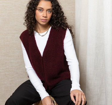 TILTIL Monica Gilet Burgundy One Size - Things I Like Things I Love