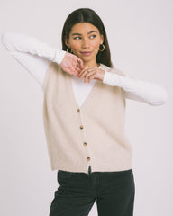 TILTIL Monica Gilet Cream One Size - Things I Like Things I Love