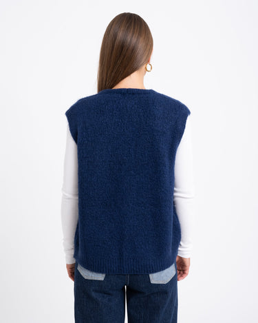 TILTIL Monica Gilet Melange Blue One Size - Things I Like Things I Love