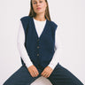 TILTIL Monica Gilet Melange Blue One Size - Things I Like Things I Love