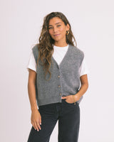 TILTIL Monica Gilet Melange Grey One Size