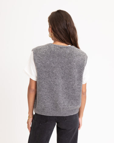 TILTIL Monica Gilet Melange Grey One Size - Things I Like Things I Love