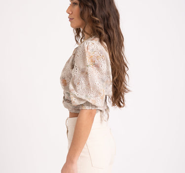 TILTIL Moony Top Embroidery Faded Cream - Things I Like Things I Love