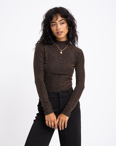 TILTIL Naima High Neck Top Black Gold - Things I Like Things I Love