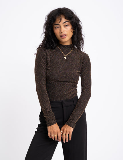 TILTIL Naima High Neck Top Black Gold - Things I Like Things I Love