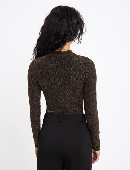 TILTIL Naima High Neck Top Black Gold - Things I Like Things I Love