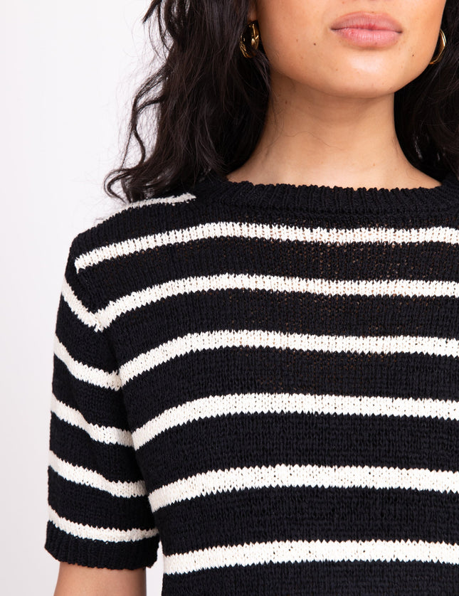 TILTIL Nanda Stripe Knit Black White One Size - Things I Like Things I Love