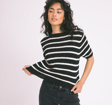 TILTIL Nanda Stripe Knit Black White One Size - Things I Like Things I Love