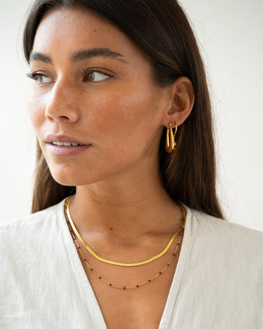 TILTIL Necklace Francy Flat Snake Chain Gold - Things I Like Things I Love