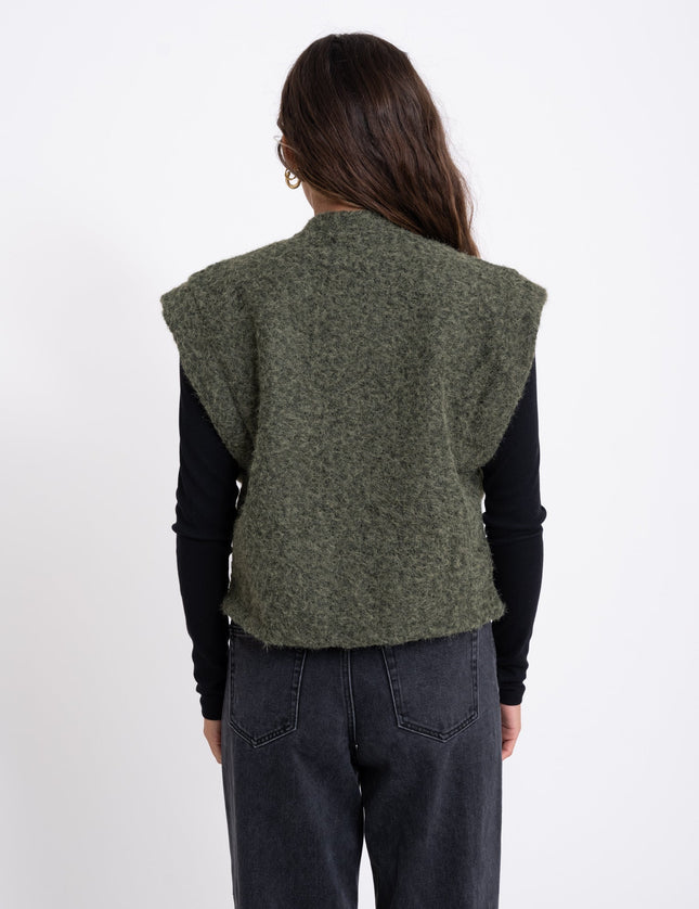 TILTIL Nomi Gilet Green Embroidery - Things I Like Things I Love