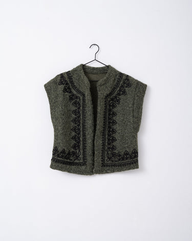 TILTIL Nomi Gilet Green Embroidery - Things I Like Things I Love